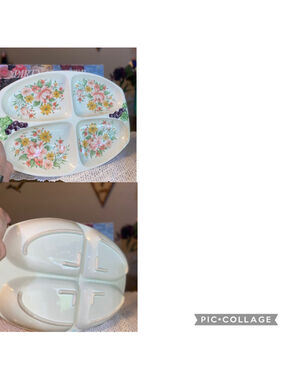Vintage Fred Roberts Co. San Francisco divided serving platter made in Japan wit